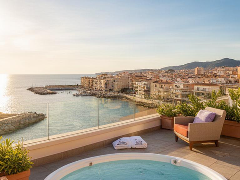 Ático Mirador en Vinaròs con jacuzzi en la azotea y vistas al puerto