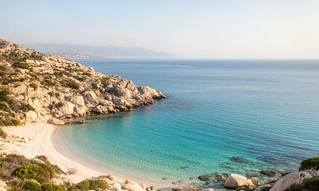 Cala mediterránea de aguas tranquilas cerca de Vinaròs
